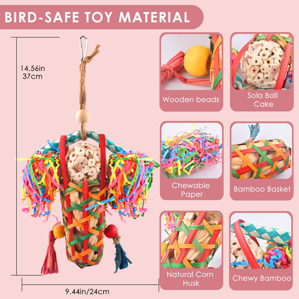 Katumo juguete aves, bola-sola: textura suave para masticar sin esfuerzo.