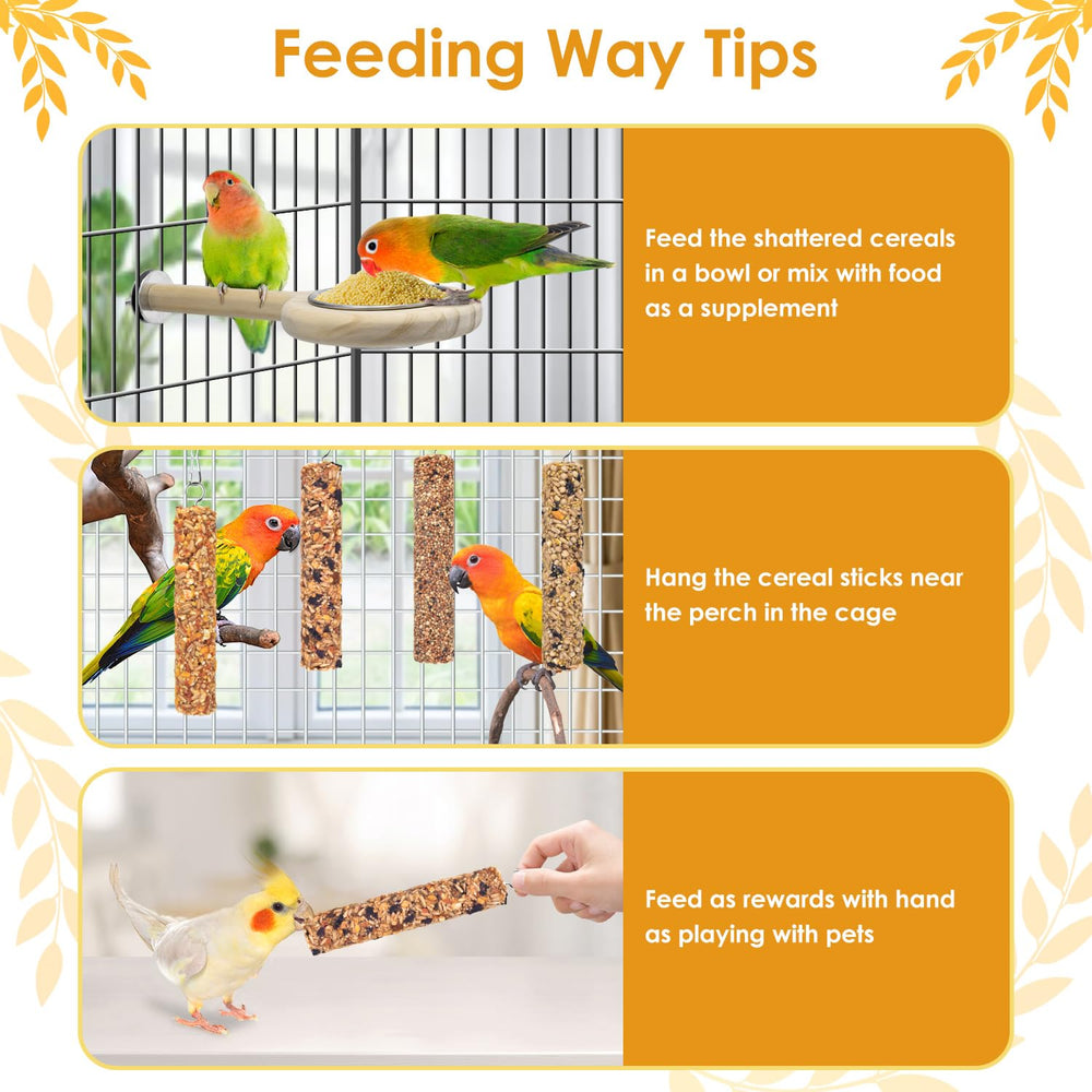 Katumo palitos crujientes para conure, brindan energía y variedad
