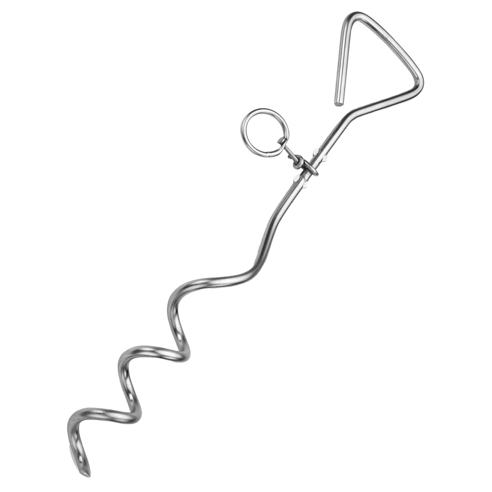 Katzco estaca para perros con punta espiga de 16 pulgadas para exterior seguro.