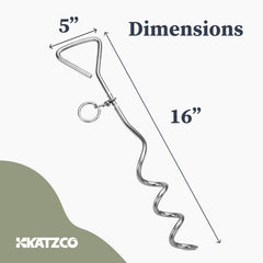 Katzco estaca cromada de 8 mm, resistente y duradera.