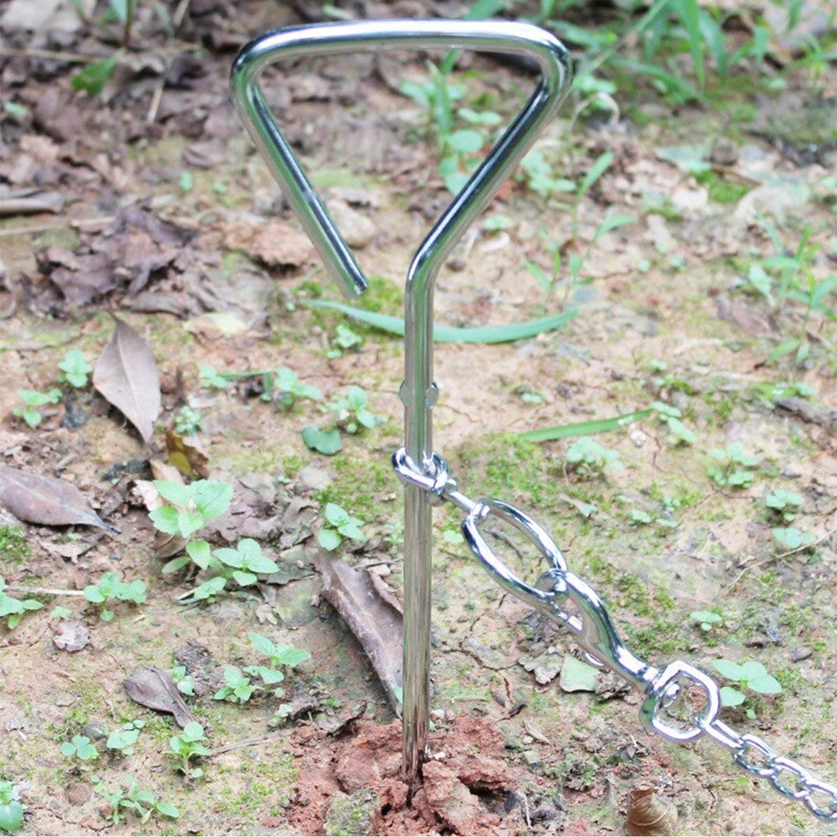 Katzco estaca para camping, uso al aire libre y seguridad de tu mascota.