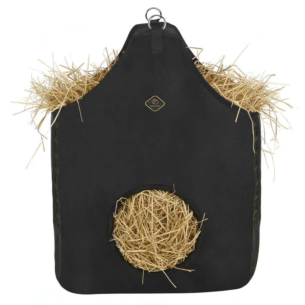 Kavallerie bolsa de heno para caballos con apertura fácil para rellenar.
