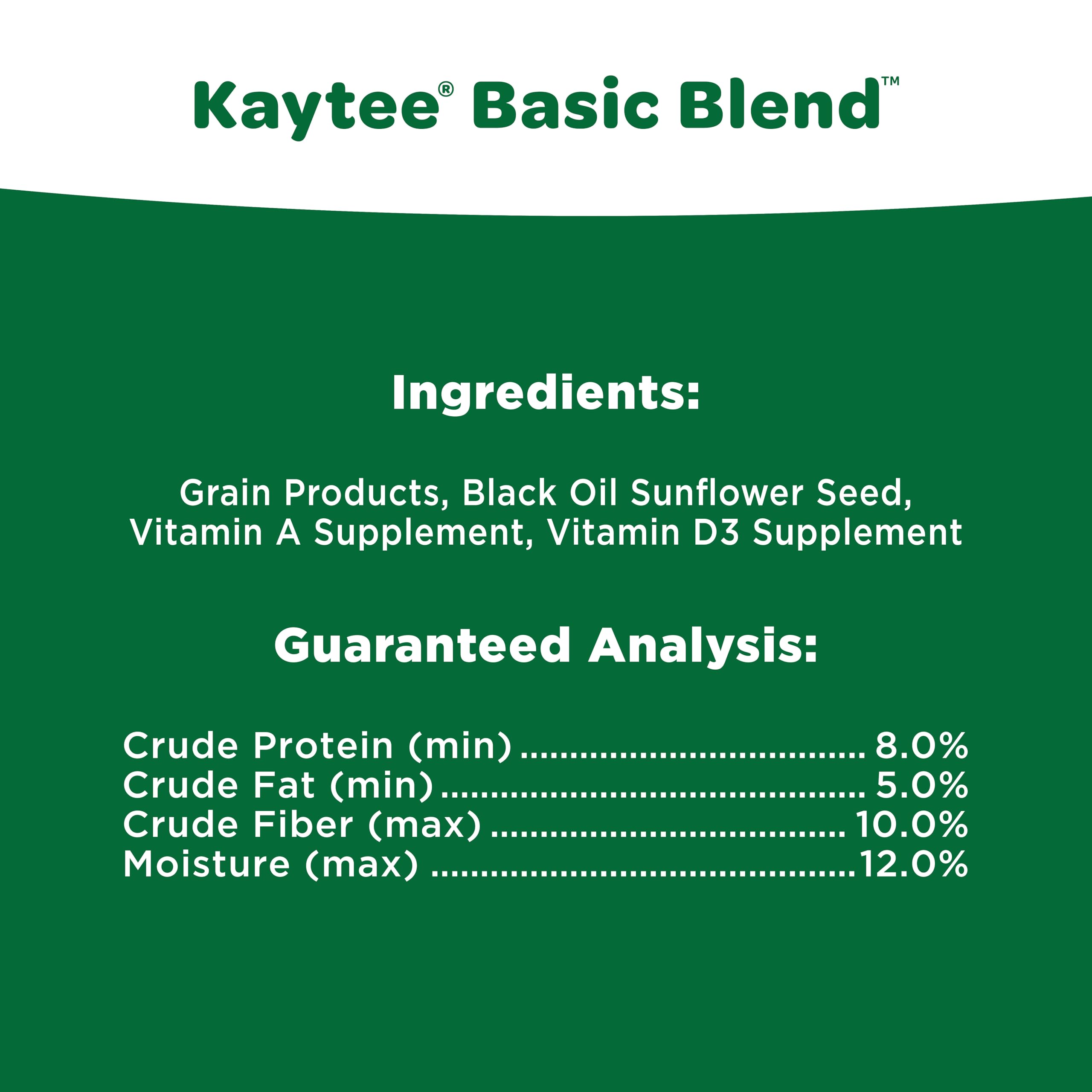 Kaytee Alimento para aves: grano variado que sostiene a las visitas regulares.