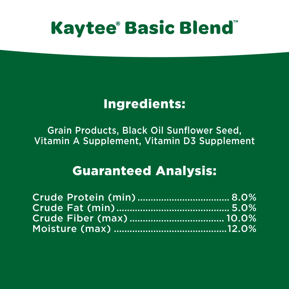 Kaytee Alimento para aves: grano variado que sostiene a las visitas regulares.