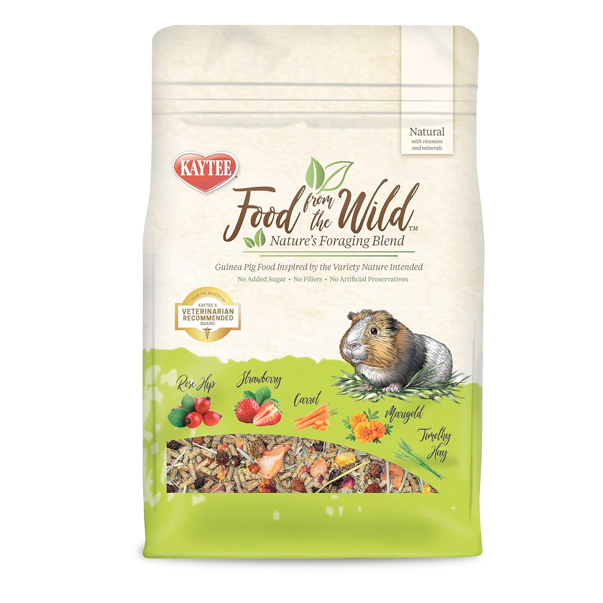 Kaytee Alimento Salvaje para Cobayas: pellets crujientes para nutrición equilibrada.