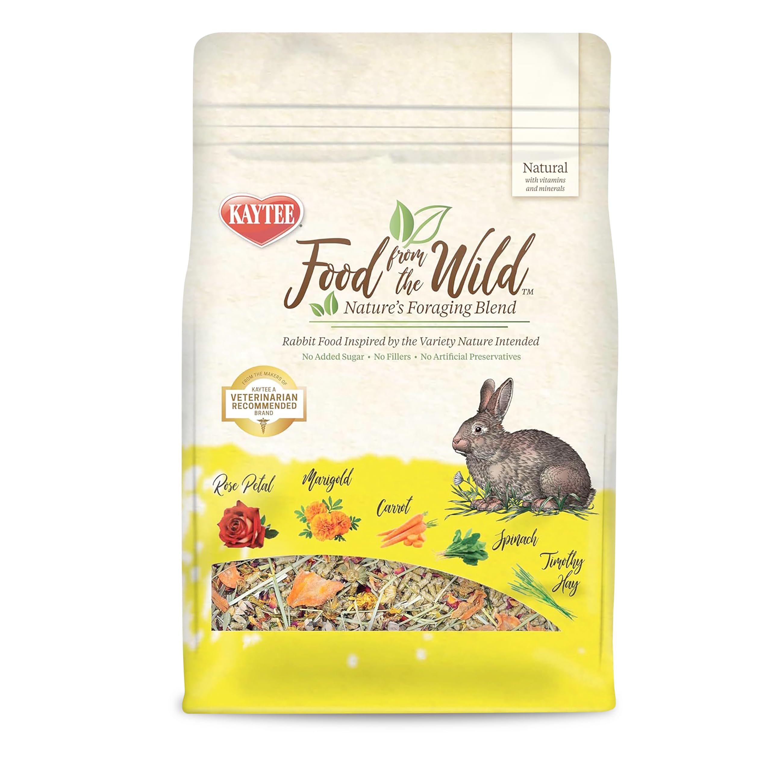 Kaytee Alimento Salvaje conejo: pellets para dieta diaria equilibrada.