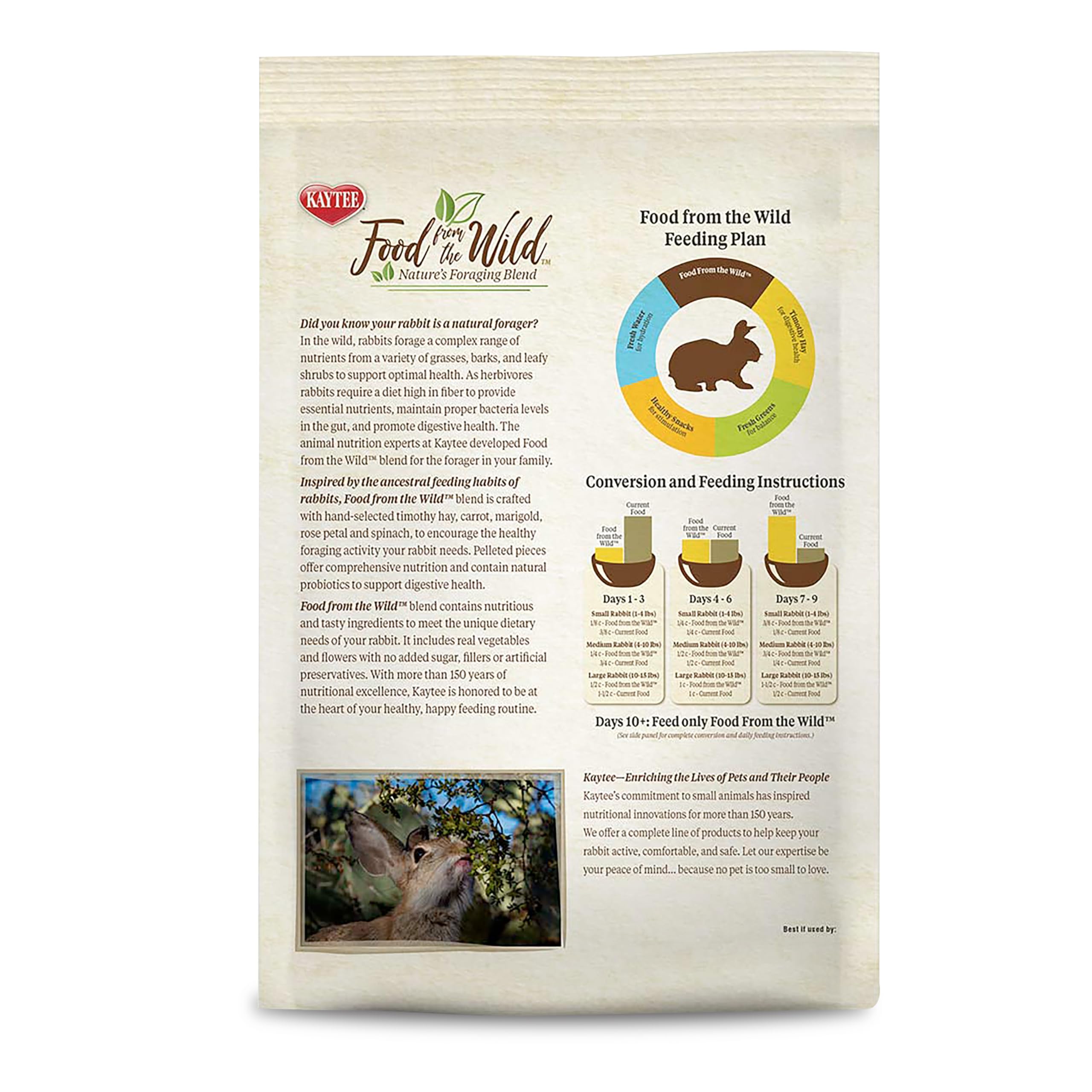 Kaytee Alimento Salvaje conejo: probióticos naturales para digestión.
