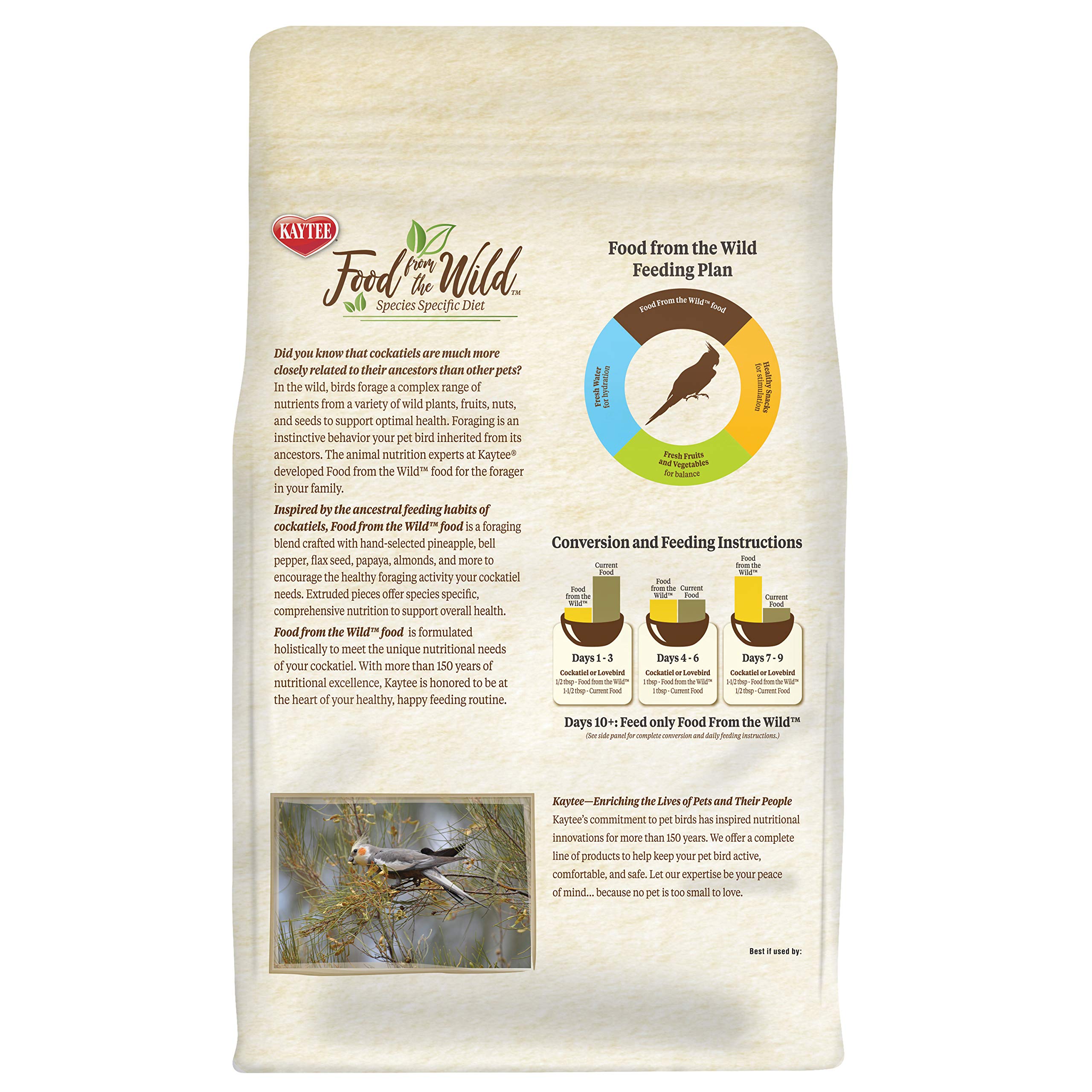 Kaytee Alimento Salvaje para aves, omega-3 para apoyo cerebral y cardíaco.