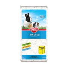 Kaytee Clean & Cozy cama de papel blanco, nido suave para mascotas pequeñas.
