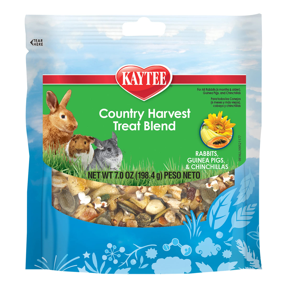 Kaytee Country Harvest, mezcla de frutas y nueces para conejos, premio diario