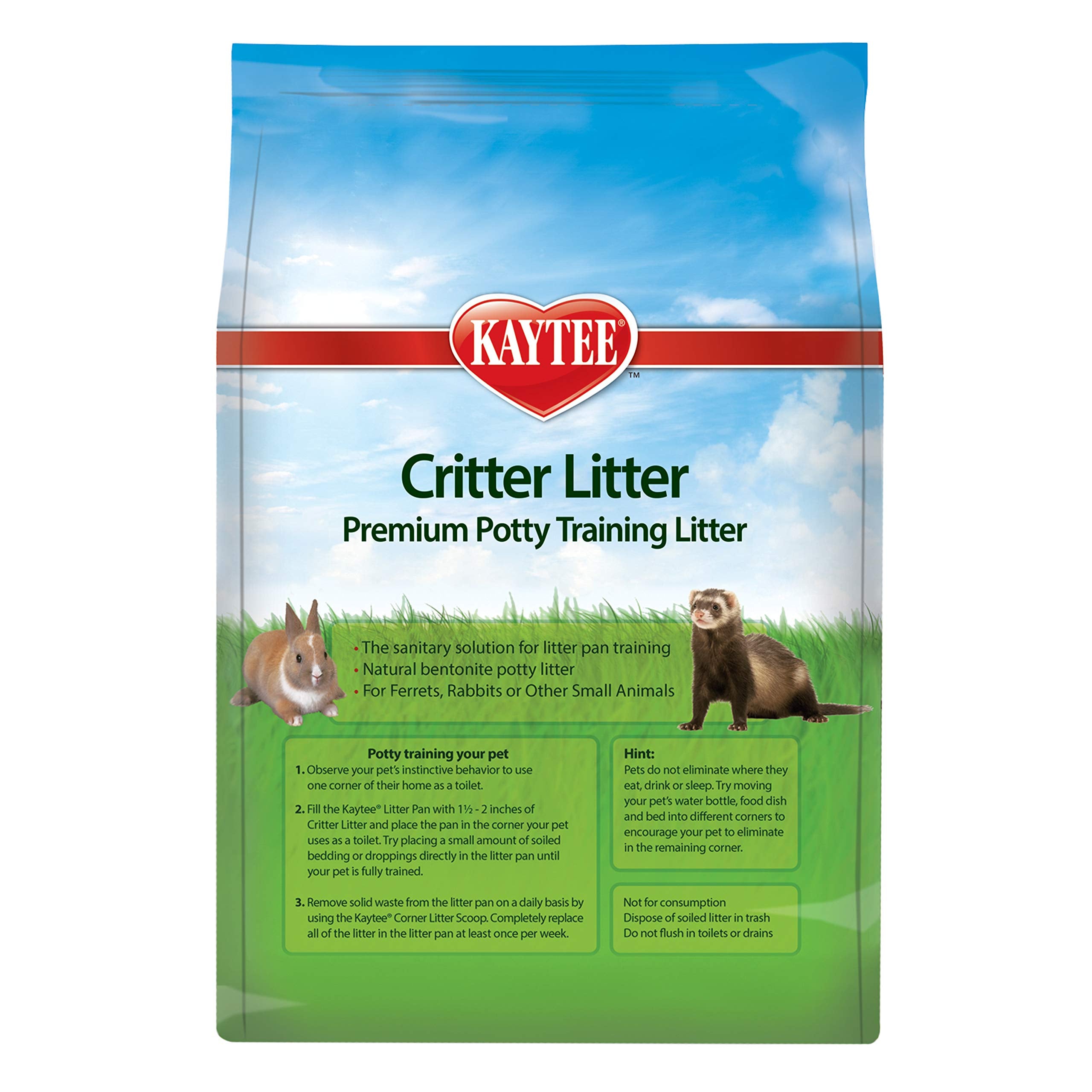 Kaytee Critter Litter absorbe humedad rápidamente, manteniendo el arenero limpio