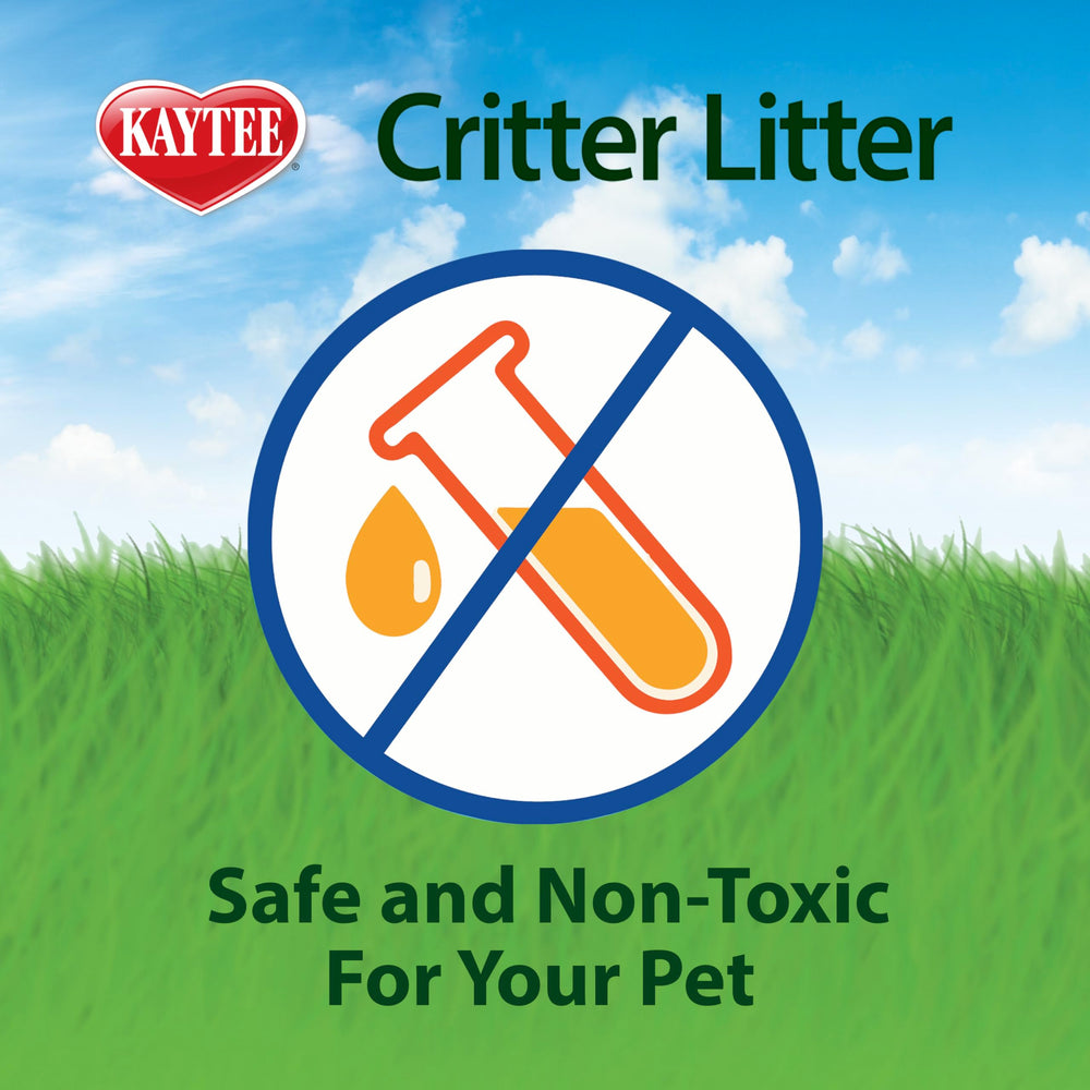 Kaytee Critter Litter facilita la reducción de limpieza de la jaula.