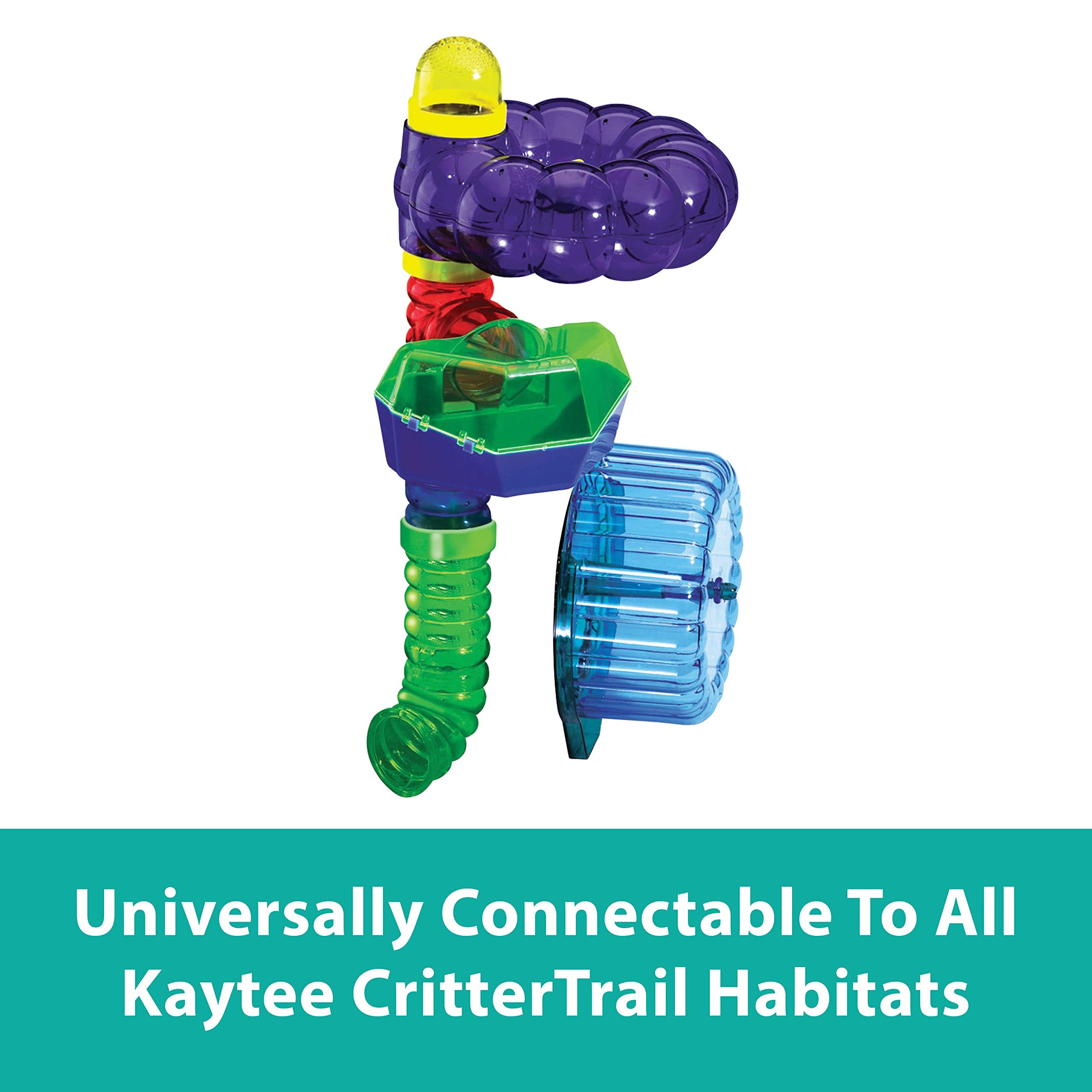 Kaytee CritterTrail Fun-nel: anillos de conexión para ensamble estable.
