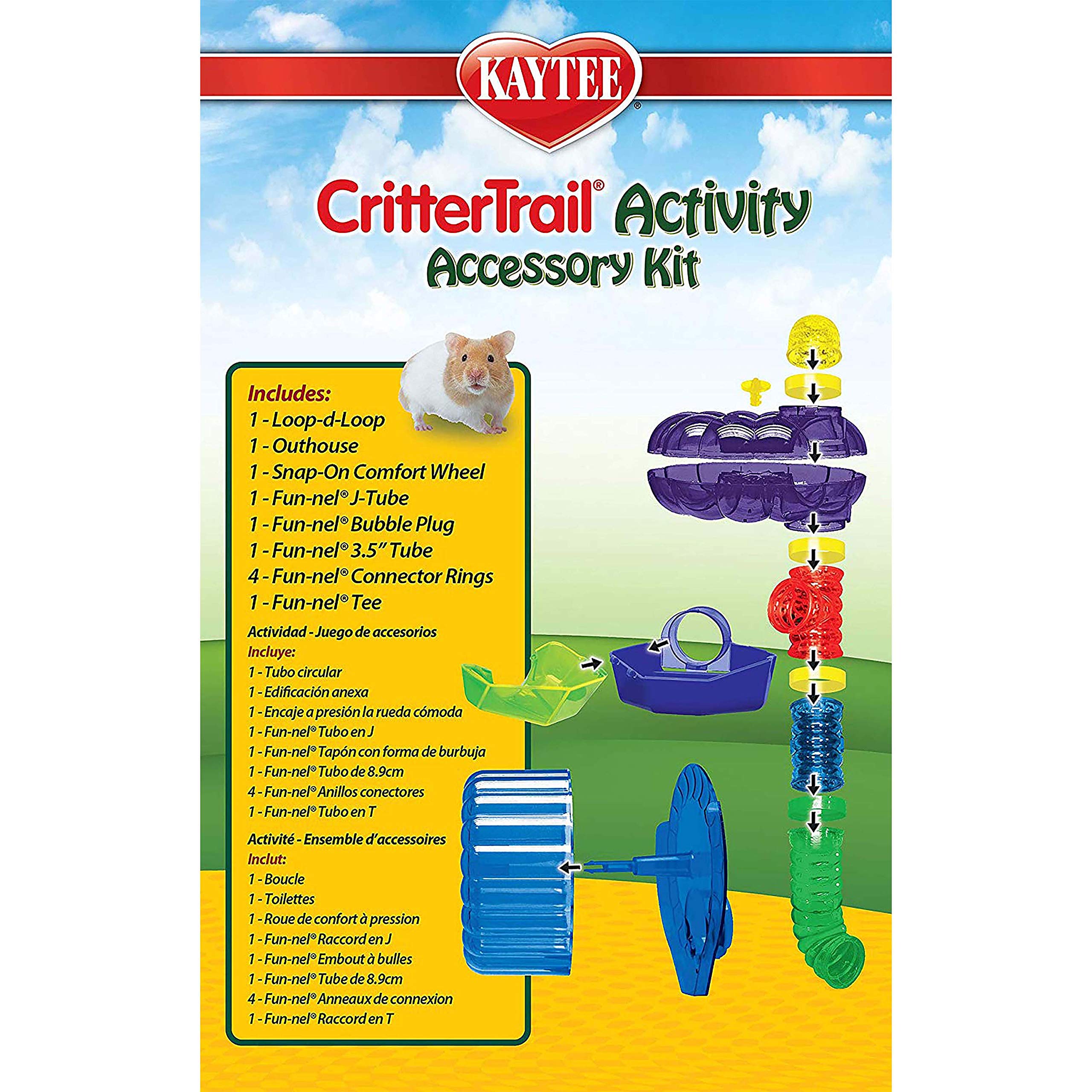 Kaytee CritterTrail: dimensiones 9 x 9 x 18 pulgadas para espacio ampliado.