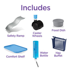 Kaytee Deluxe dos niveles habitat con estante confort para descanso diario