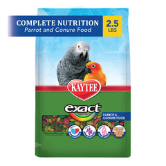 Kaytee Exact Rainbow parrot conure granulos sin cascara para alimentación limpia