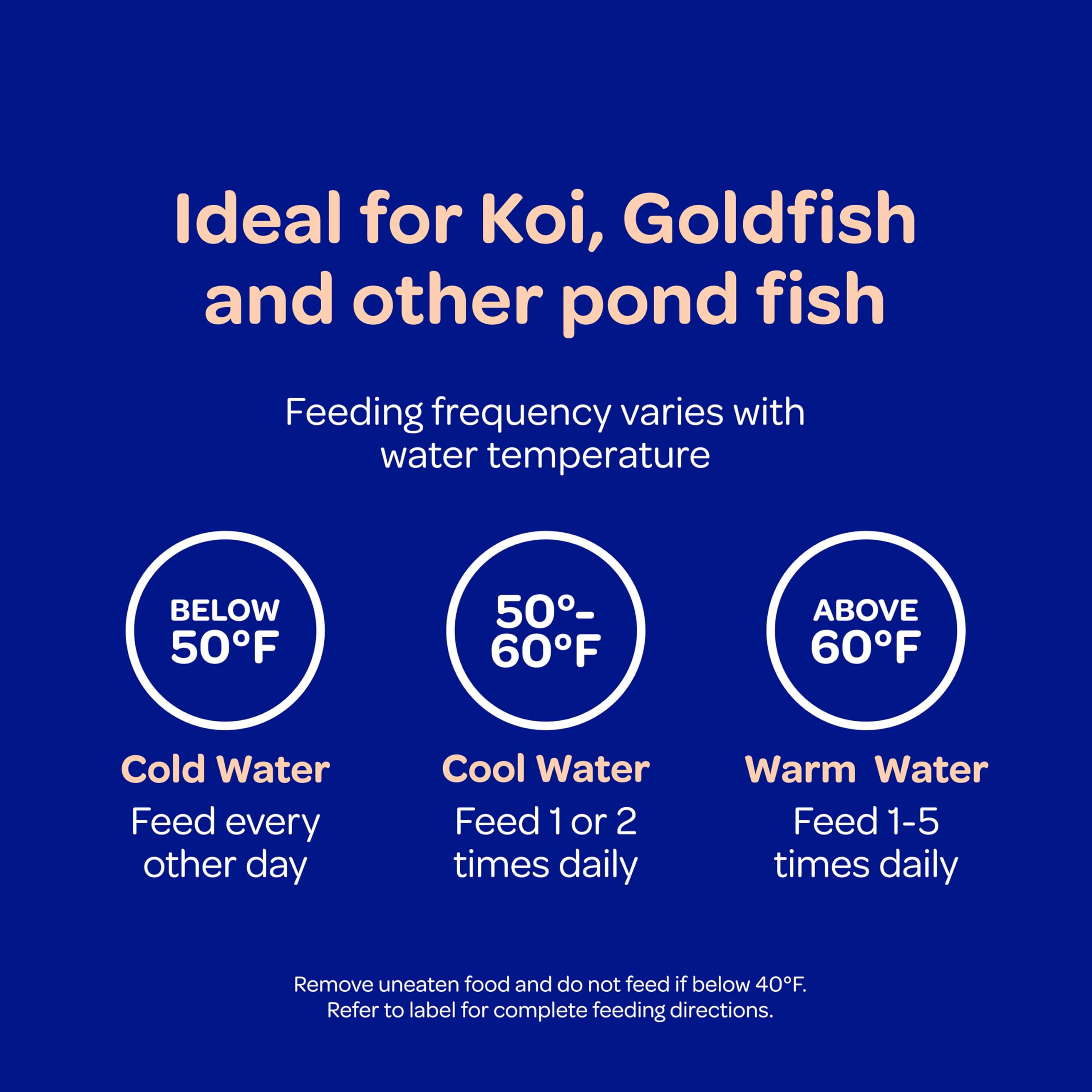 Alimento Kaytee para koi y otros peces de estanque.