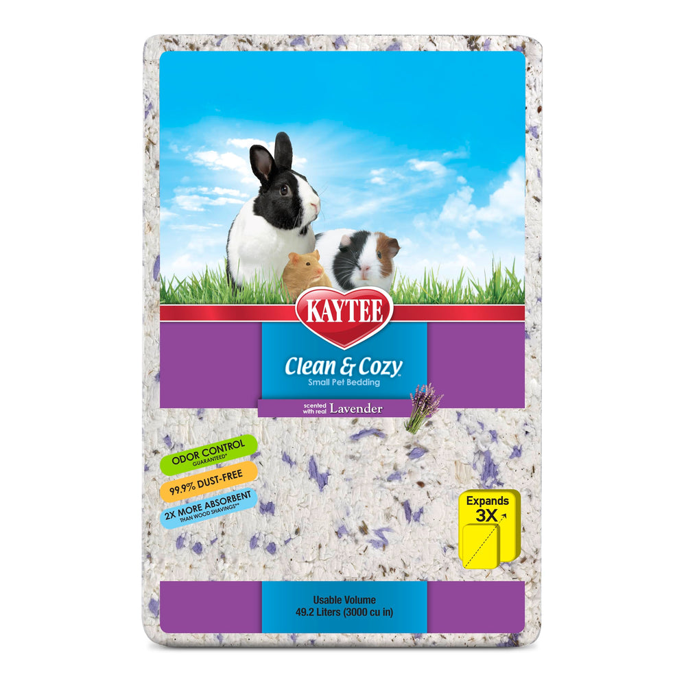 Kaytee Limpio y Acogedor Lavanda crea un ambiente tranquilo para tu mascota.