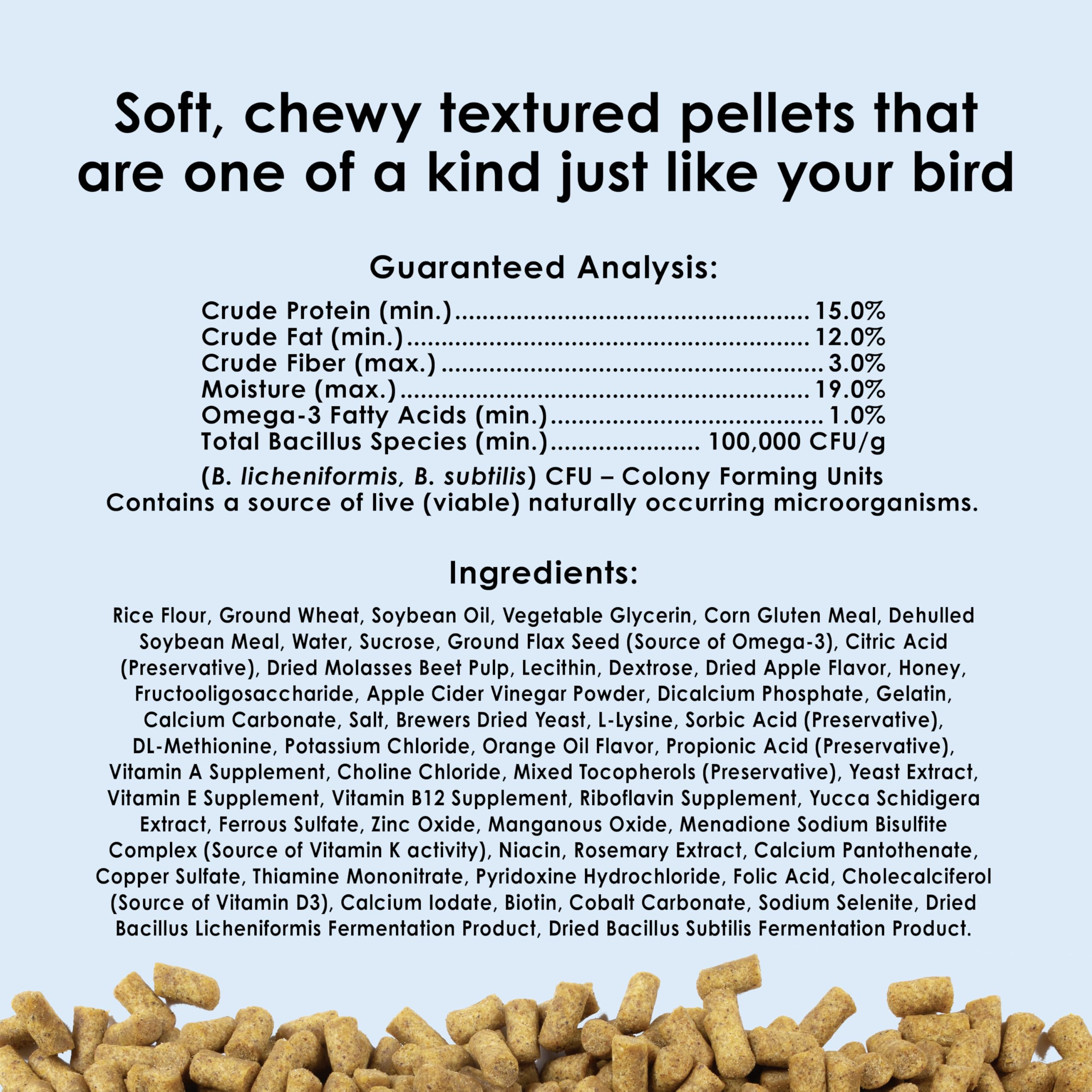 Kaytee Nutri Soft sabores naturales de fruta con minerales para aves.