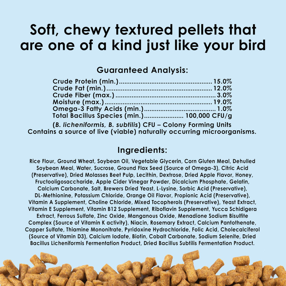 Kaytee Nutri Soft sabores naturales de fruta con minerales para aves.