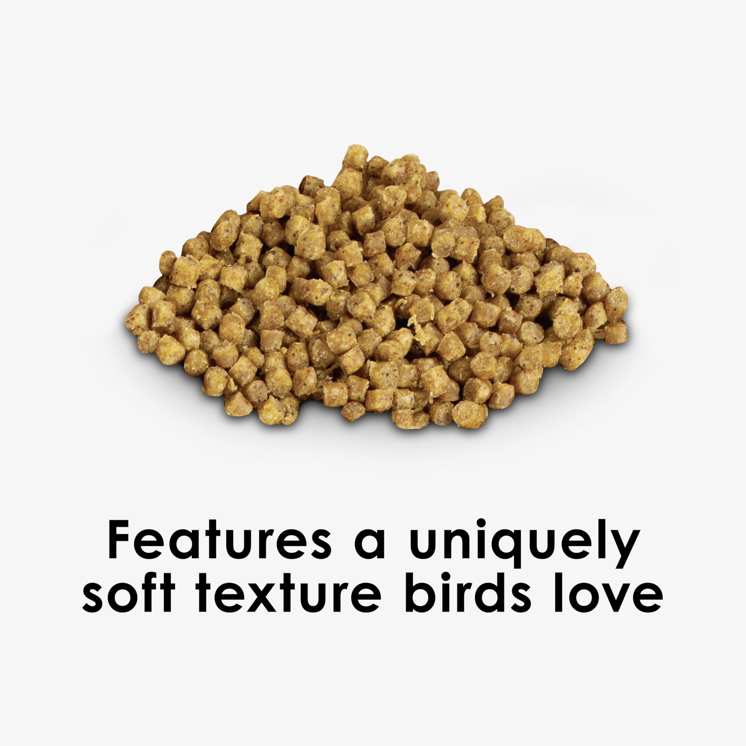 Kaytee NutriSoft con frutas naturales, sabor agradable para aves curiosas.