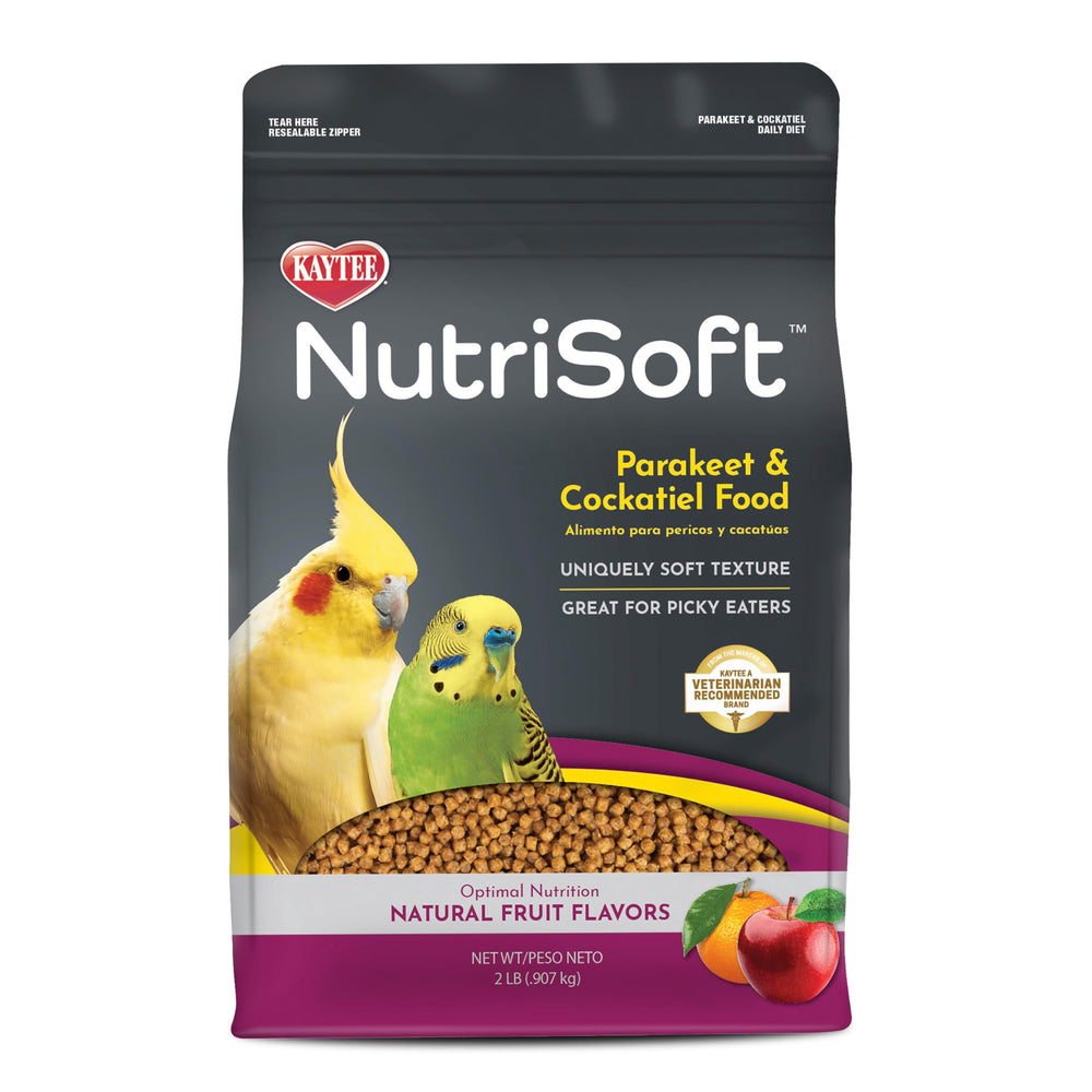 Kaytee NutriSoft pellets suaves para pajaritos, favorecen la aceptación y nutrición equilibrada.