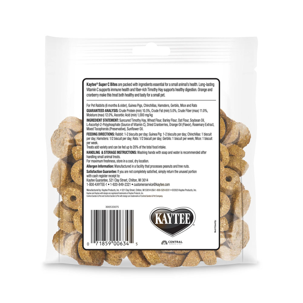Kaytee Super C Bites empaque práctico para compartir entre mascotas