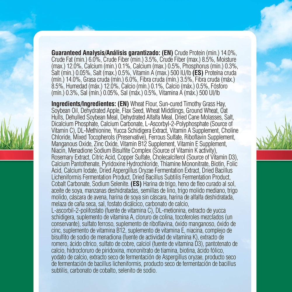 Timothy con fibra alta para apoyar la digestión.