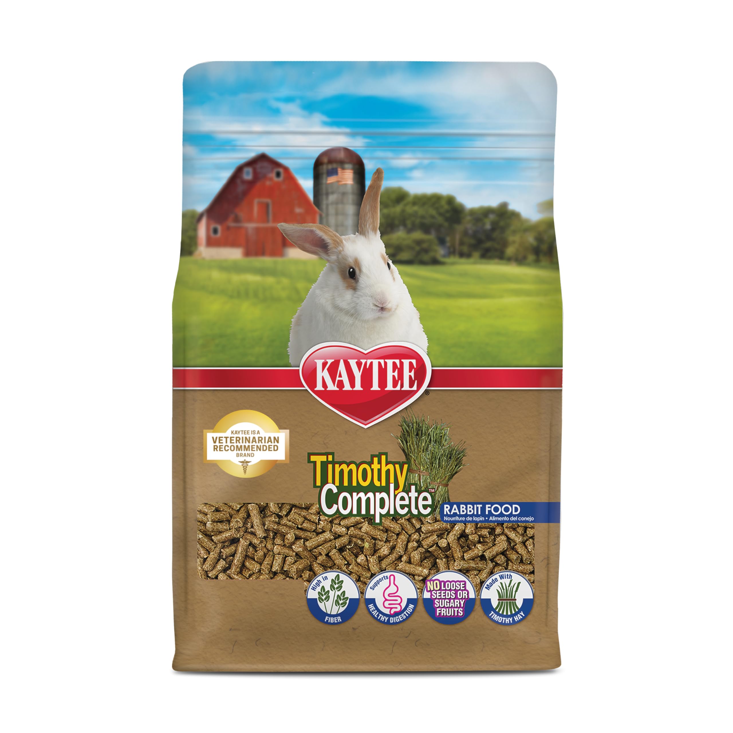Kaytee Timothy Complete pellets para conejo, promueven digestión saludable