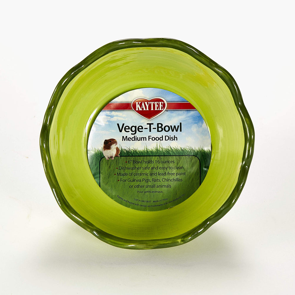 Kaytee Vege-T-Bowl de cerámica duradera apta para lavavajillas.