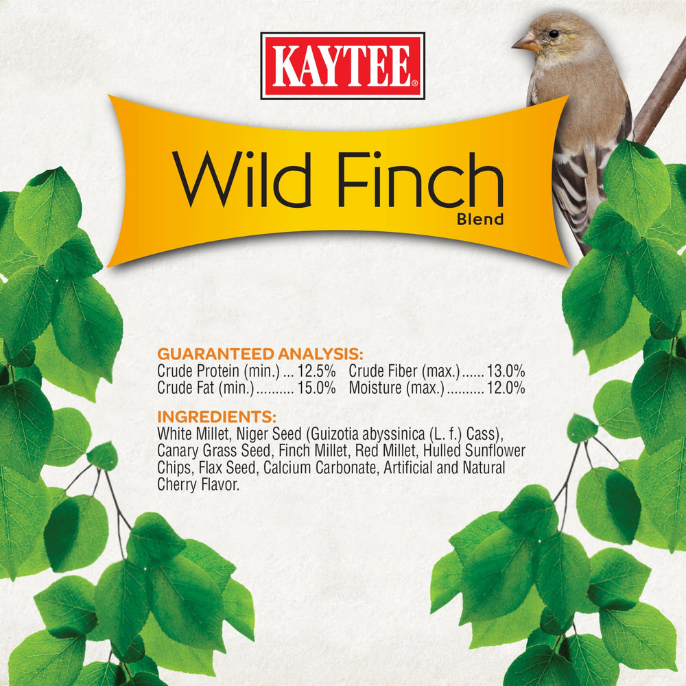Chips de girasol en Kaytee Wild Finch dan energía diaria.