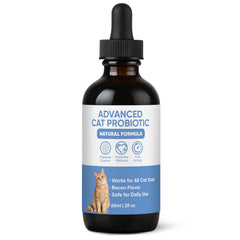Gotas probióticas KBKTWOLT para gatos, apoyo digestivo y equilibrio intestinal diario.