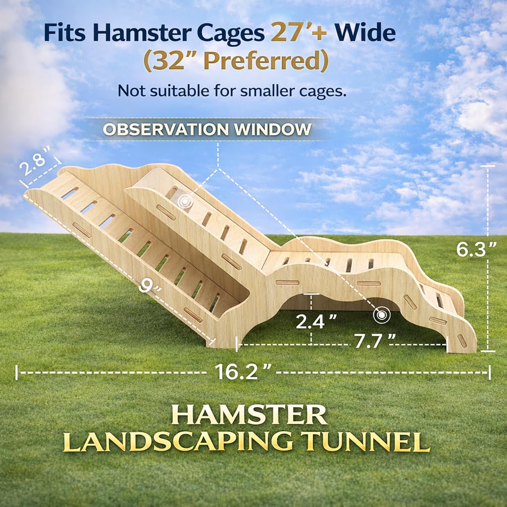 kcrygogo caseta ventana panoramica hamster, permite asomar y observar desde la jaula