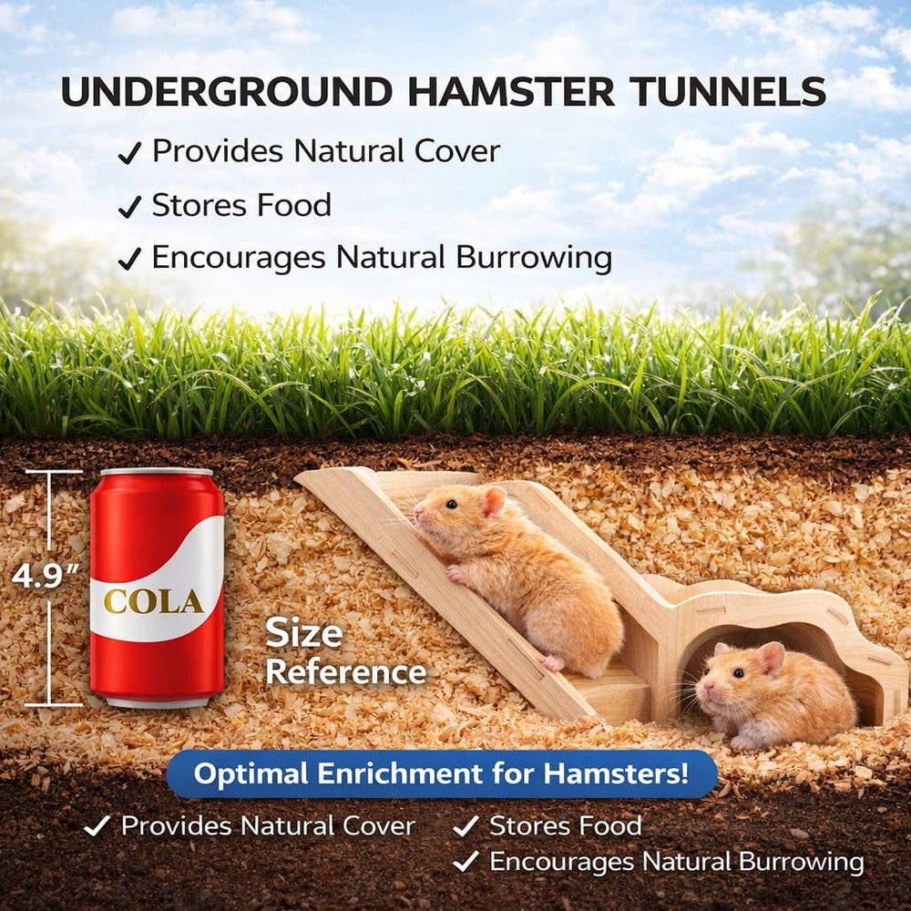 Kcrygogo Hamster Explorer Set: madera de haya natural para juego seguro.
