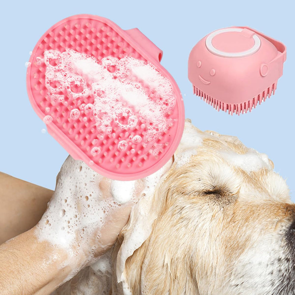 Keeplkvoc cepillo baño con masaje, experiencia suave para la mascota.