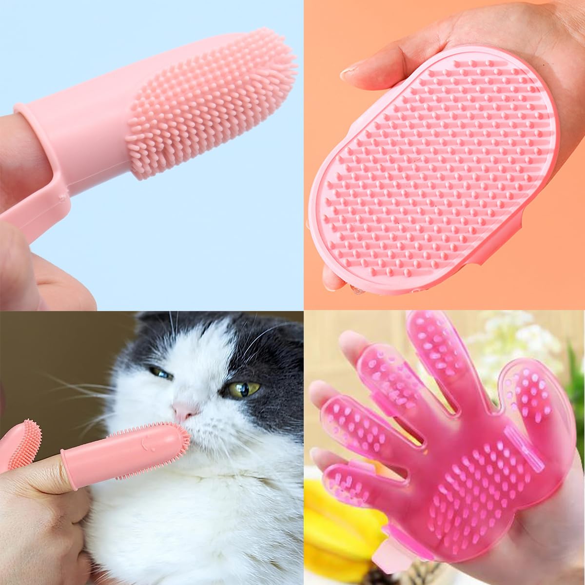 Keeplkvoc cepillo deslanador para mascotas, elimina pelo suelto con facilidad.