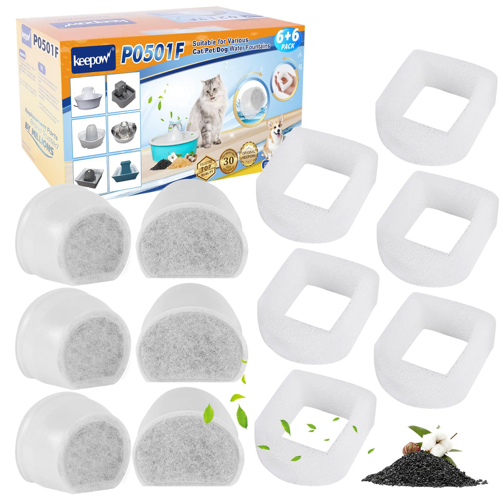 KEEPOW filtro de espuma para fuente de gatos, ayuda a mantener agua más limpia.