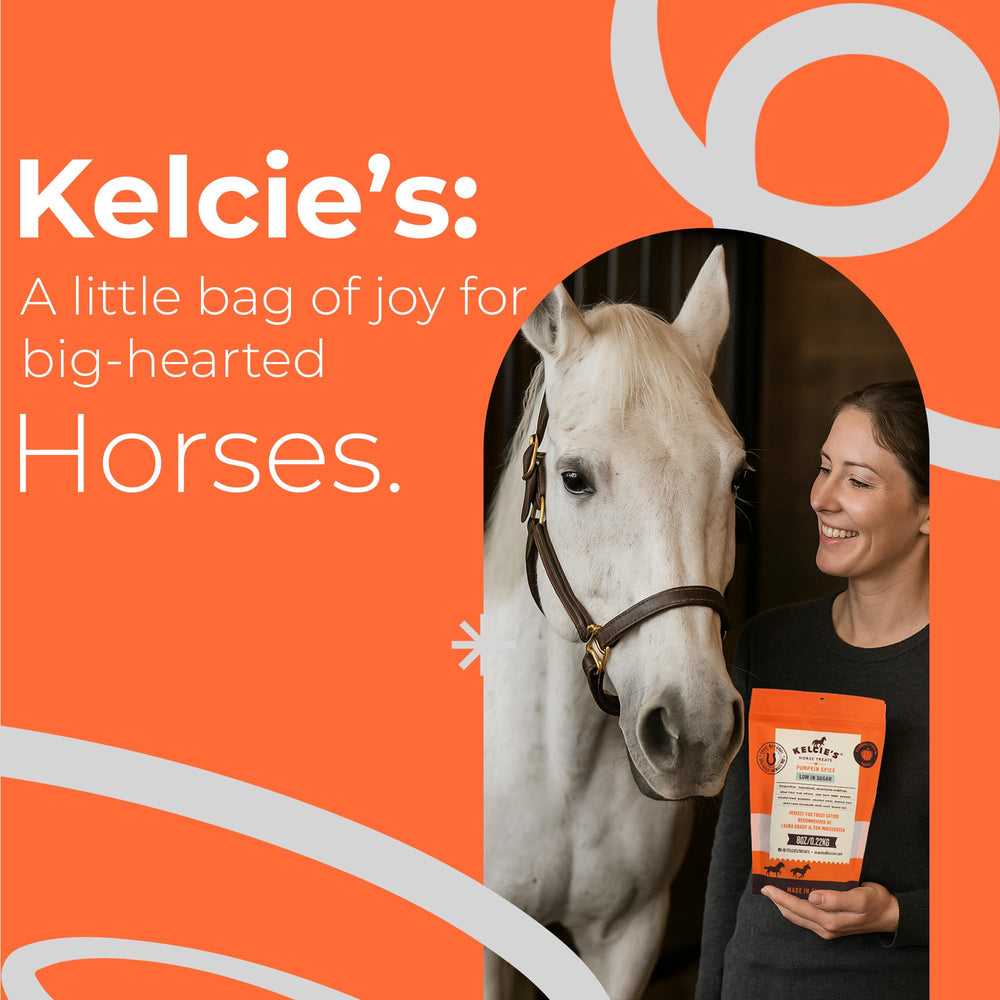 Snack diario de Kelcies Pumpkin Spice para caballos sensibles