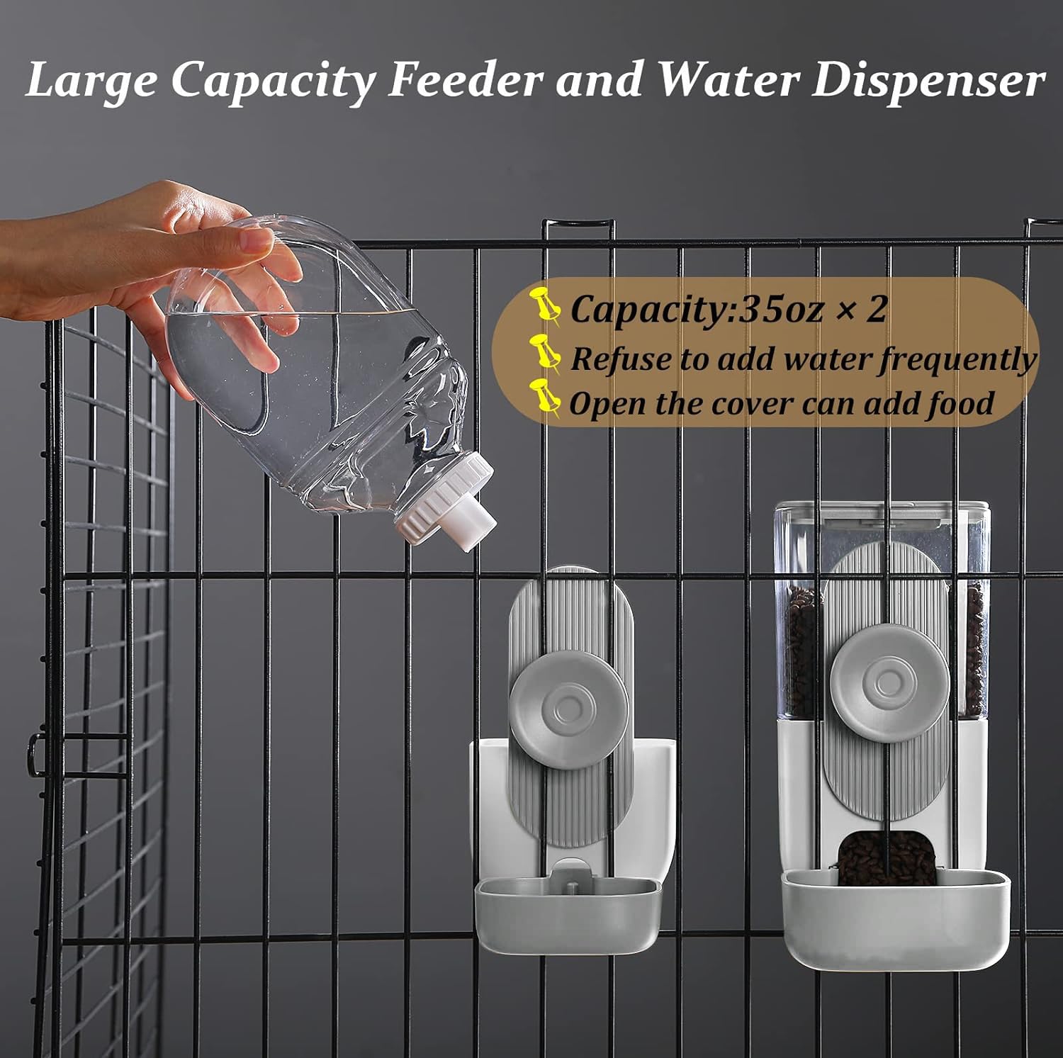 Kenond sistema gravedad automatico, garantiza suministro constante de comida y agua.
