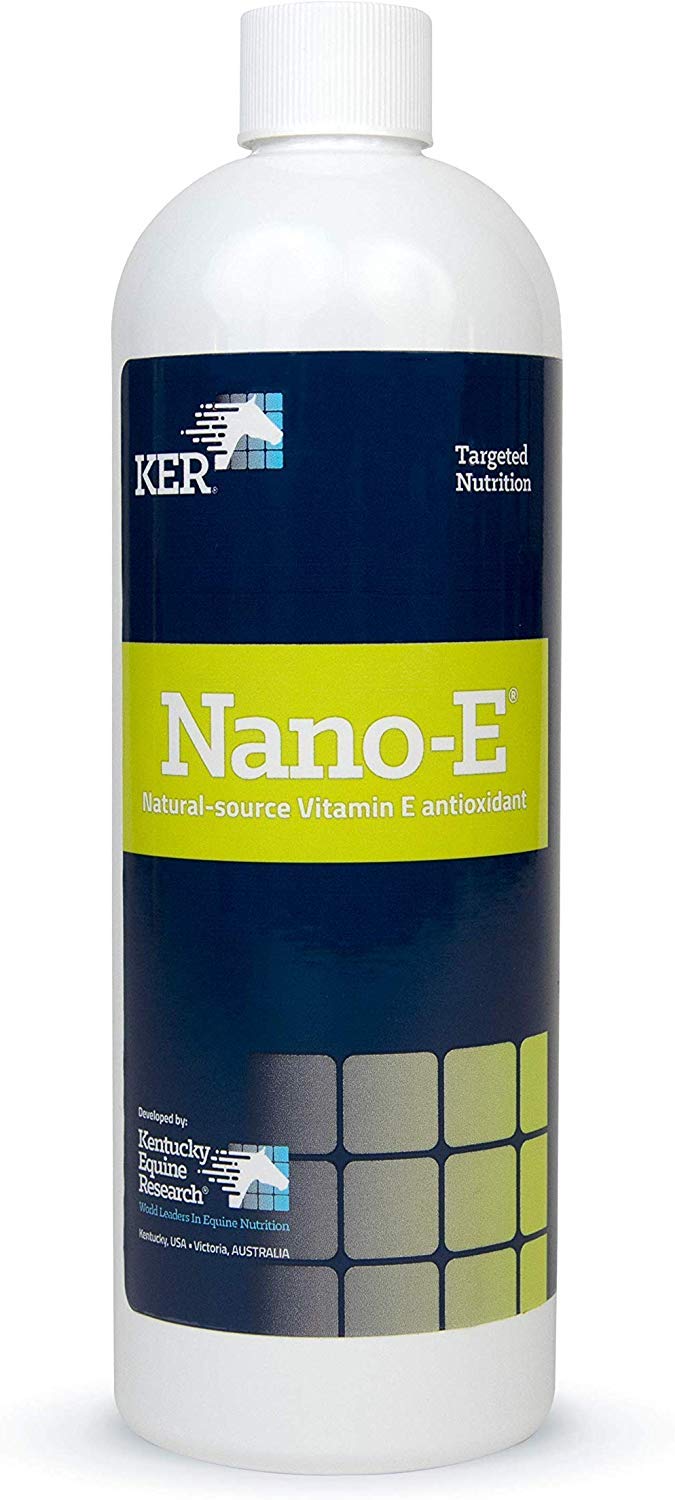 Kentucky Equine Research Nano-E botella-450ml, antioxidante natural para caballos.