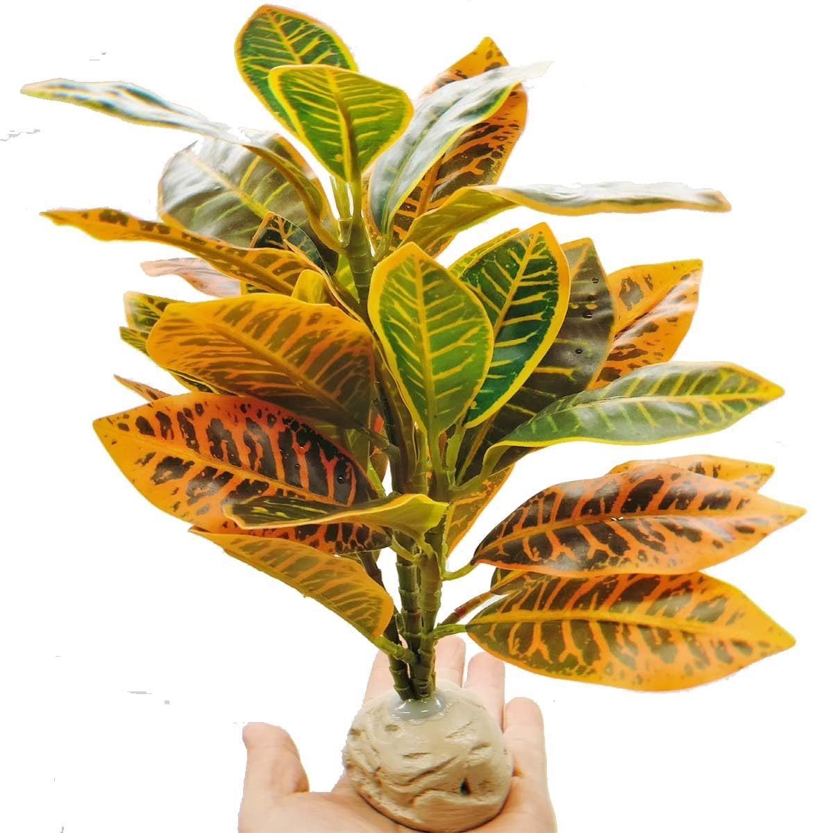 KERUIDENG plantas reptil: hojas artificiales realistas para terrario decorativo y seguro.
