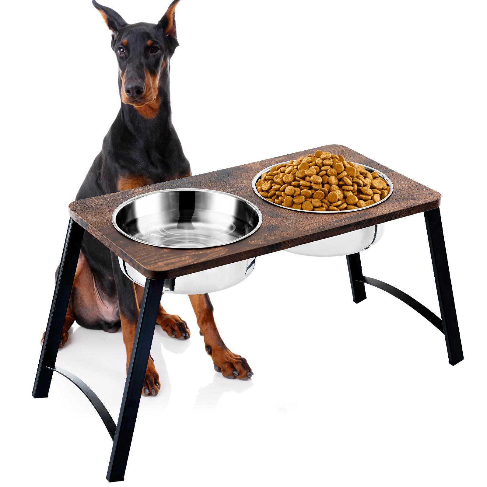 Kevideawl base elevada para perros medianos, facilita comer a altura cómoda.