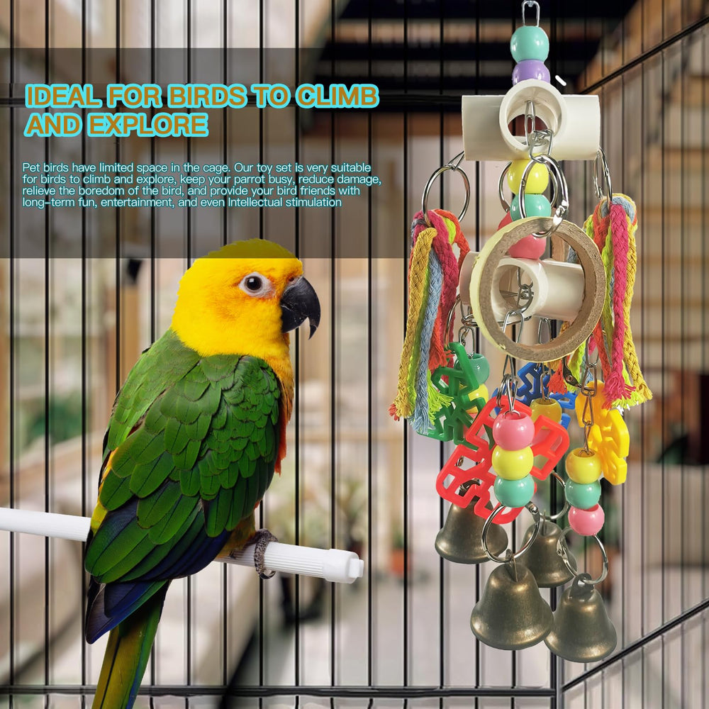 Juguete colgante de Kewkont con cuerdas coloridas para trepar y ejercitar músculos.