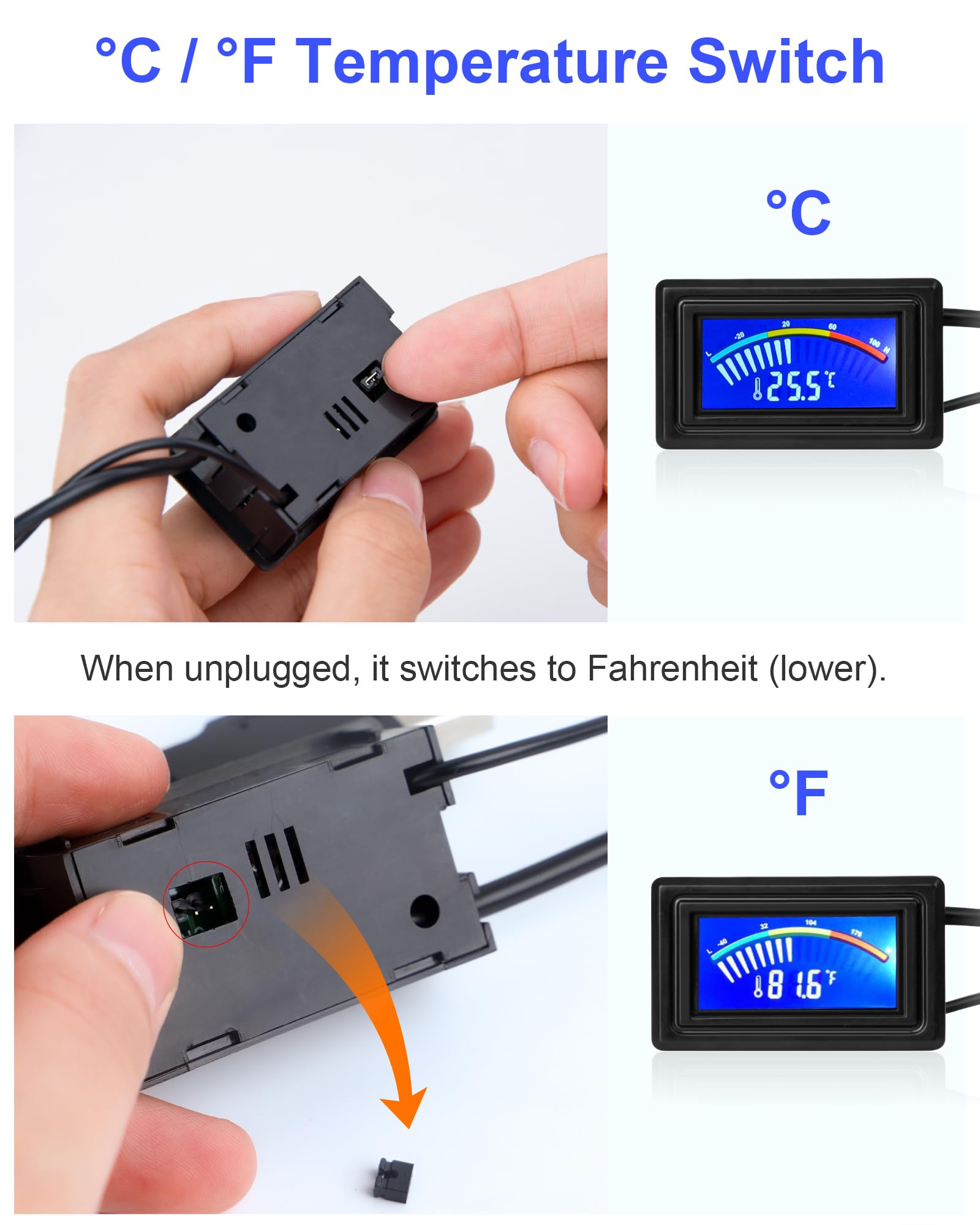 Sensor integrado de KEYNICE para monitoreo estable de temperatura.