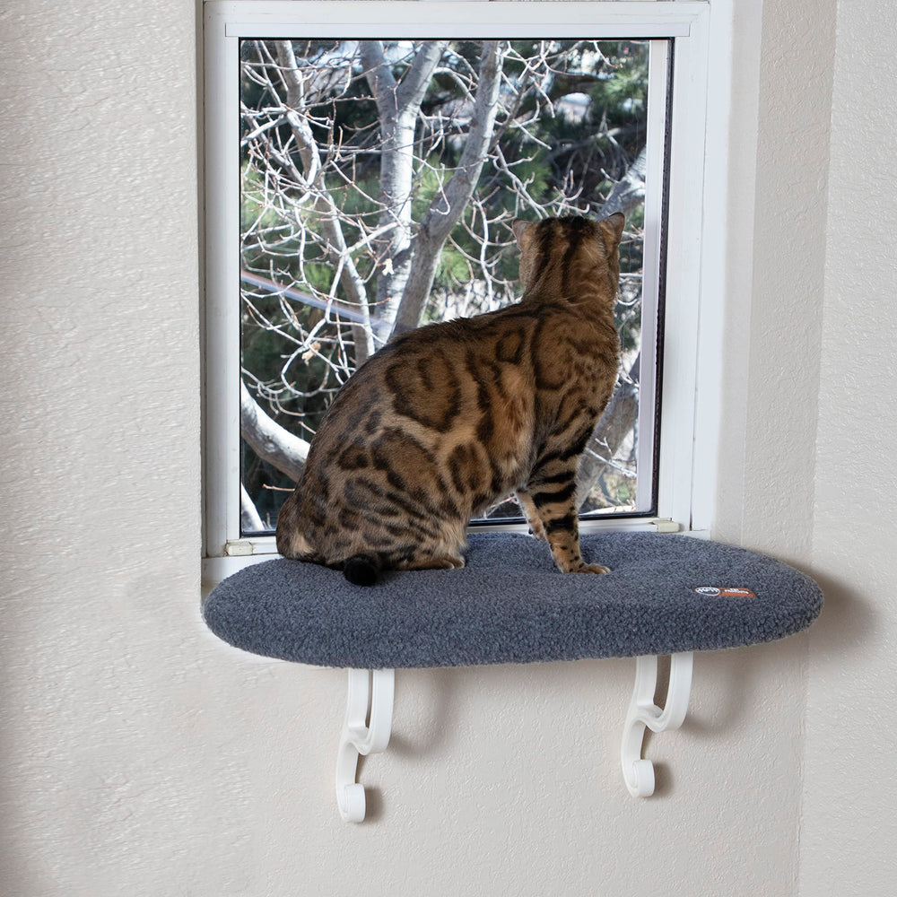 K&amp;H Kitty Sill hamaca de ventana para gatos grandes, descanso soleado.