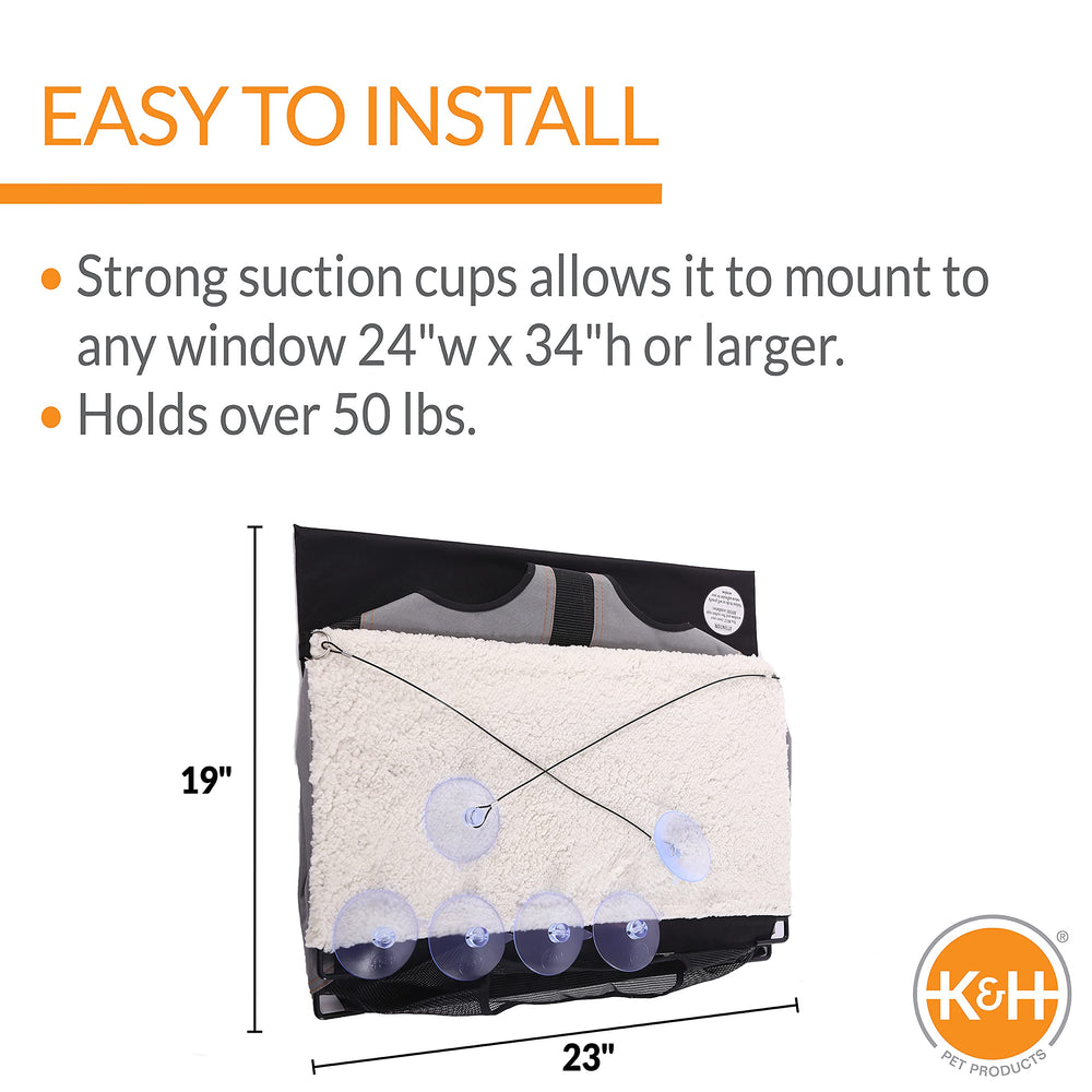 K&H EZ Mount Penthouse, cama de microfelpa suave para siestas junto a la ventana