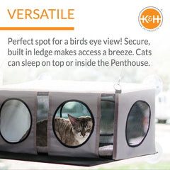 K&H EZ Mount Penthouse, dos niveles para descanso cómodo de gatos grandes