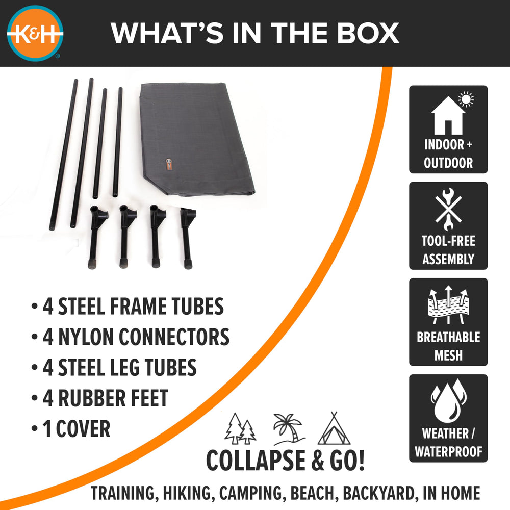 K&H Pet Products cama para perros grandes, ideal para interior.