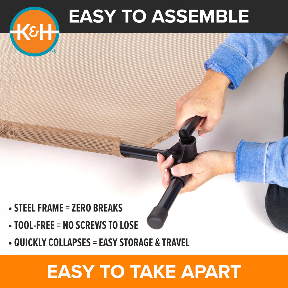 K&H Pet Products Ensamblaje rápido sin herramientas para viajar
