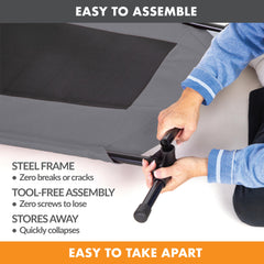 K&H Pet Products Funda cot desmontable lavable, limpieza rápida.
